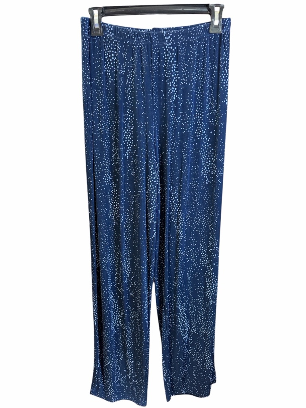 Choices Navy Polka Dot Waistband Wide-Leg Pants. Size medium